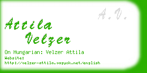 attila velzer business card